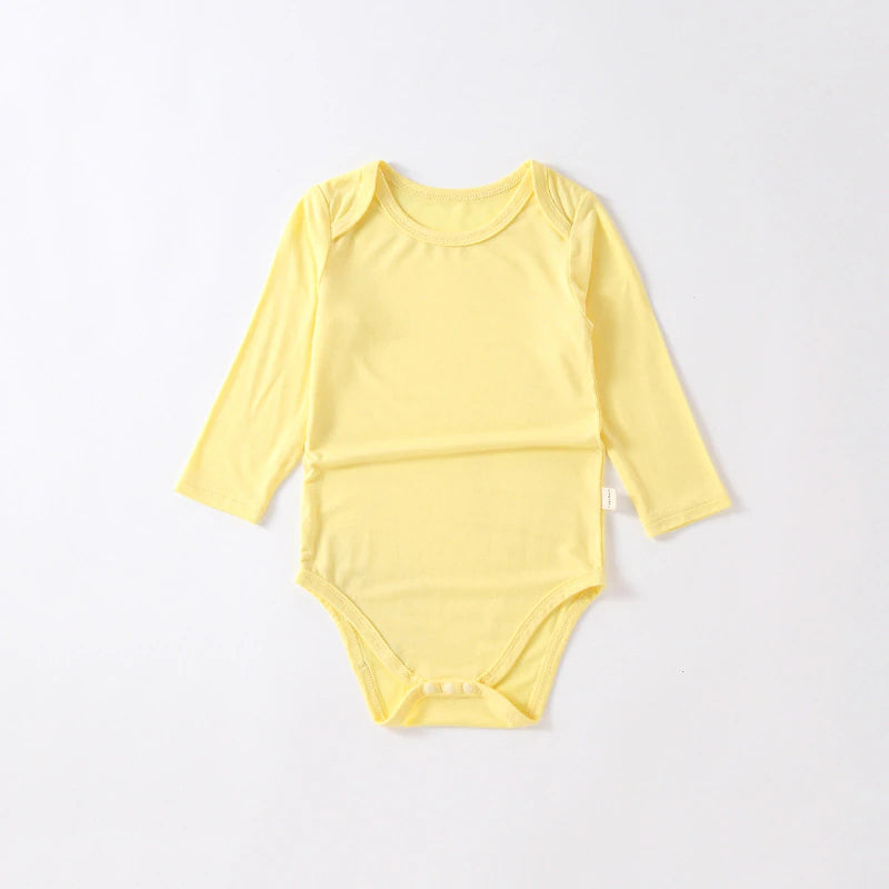 Tim Long Sleeve Romper with Snap Button