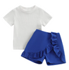 Faith Plain Polyester T-shirt and Ruffled Skorts