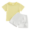 Faith Plain Polyester T-shirt and Ruffled Skorts