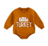 Kam Little Turkey Patch Long Sleeve Romper