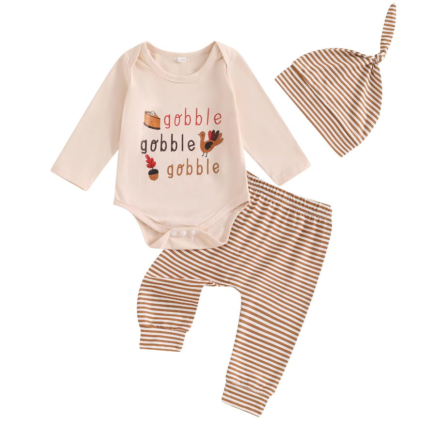 Matthew Gobble Printed  Thanksgiving Clothes Set