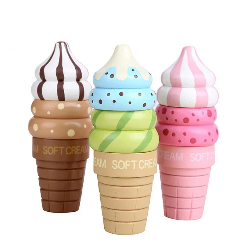 Wooden Ice Cream Magnetic Toy