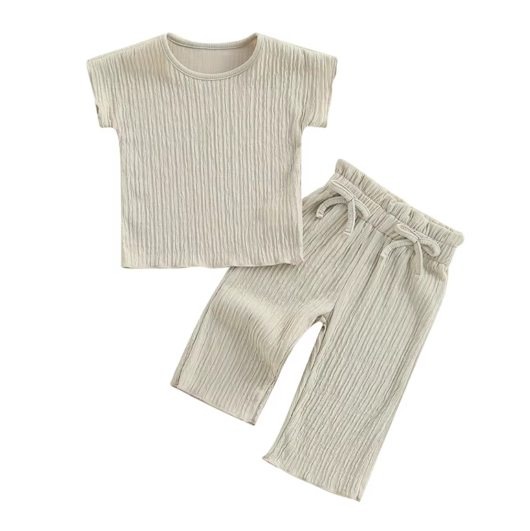 Cecilia Soft Plain Shirt and Bow Knot Pants Set