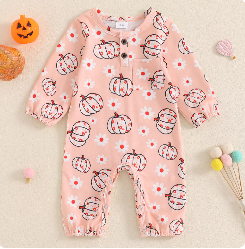 Ashley Spring Fall Pumpkin Jumpsuit