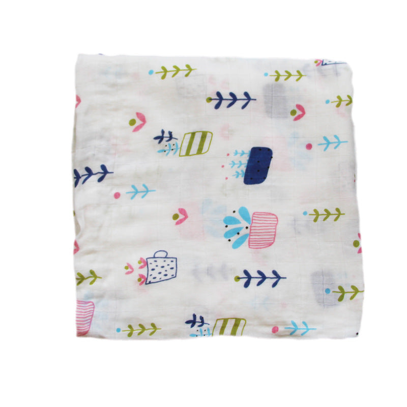 Bamboo Muslin Swaddle Receiving Blanket